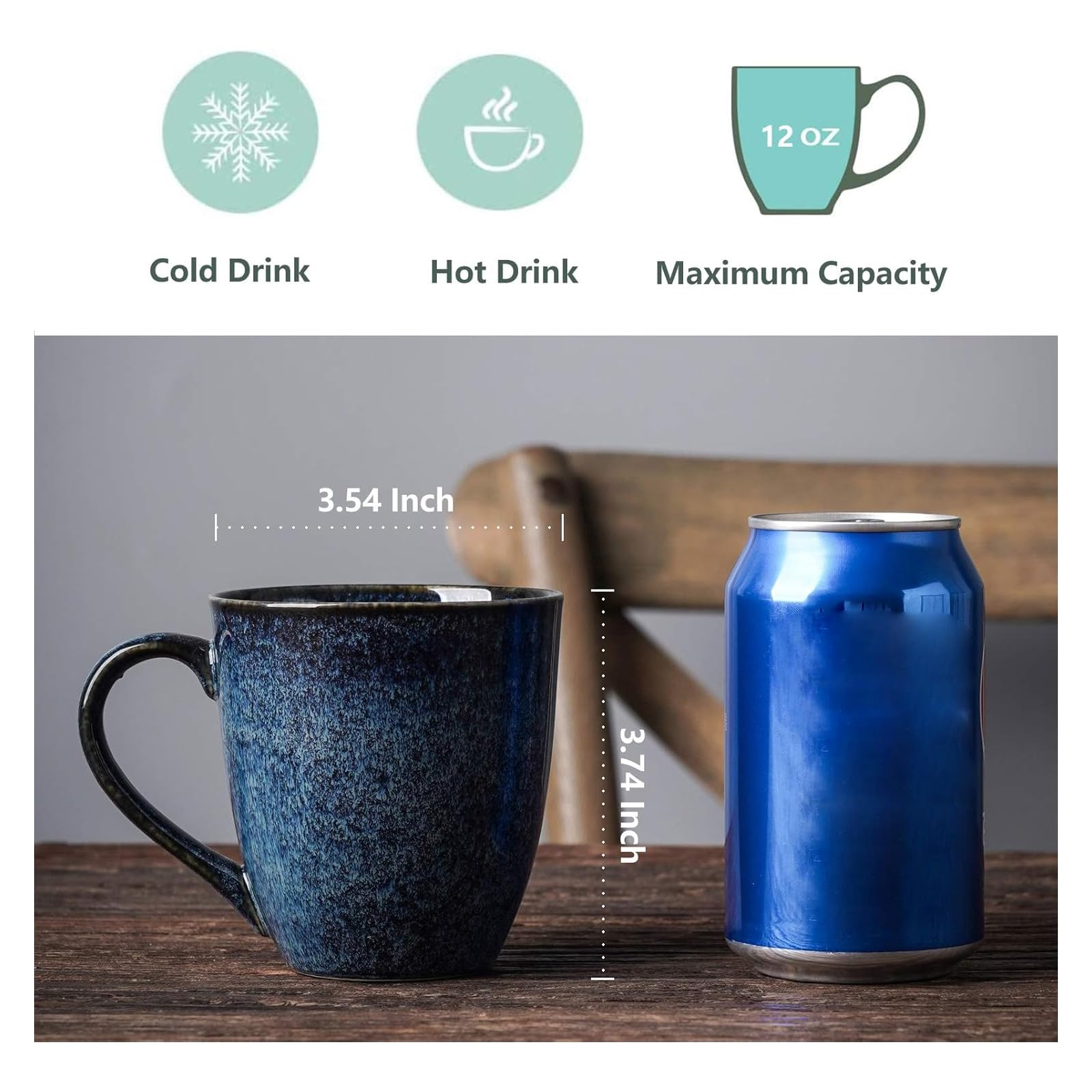 Ensemble de six tasses vicrays disposées sur table, solution coordonnée pour famille
