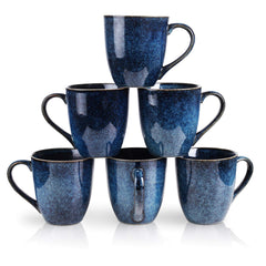 Tasse vicrays face avant bleu émaillé, design élégant pour service quotidien