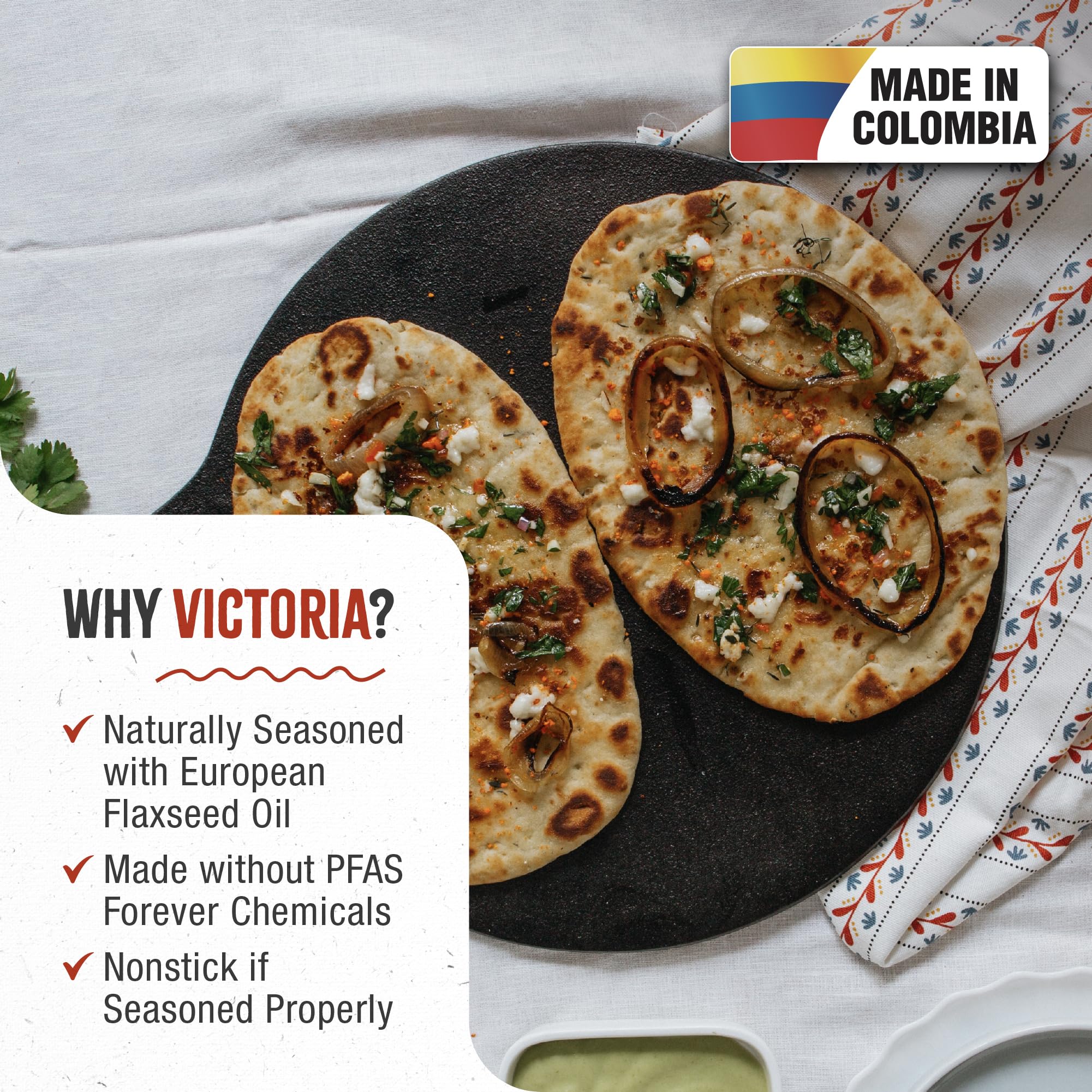 Victoria gros plan surface pré-assaisonnée pour une cuisson uniforme