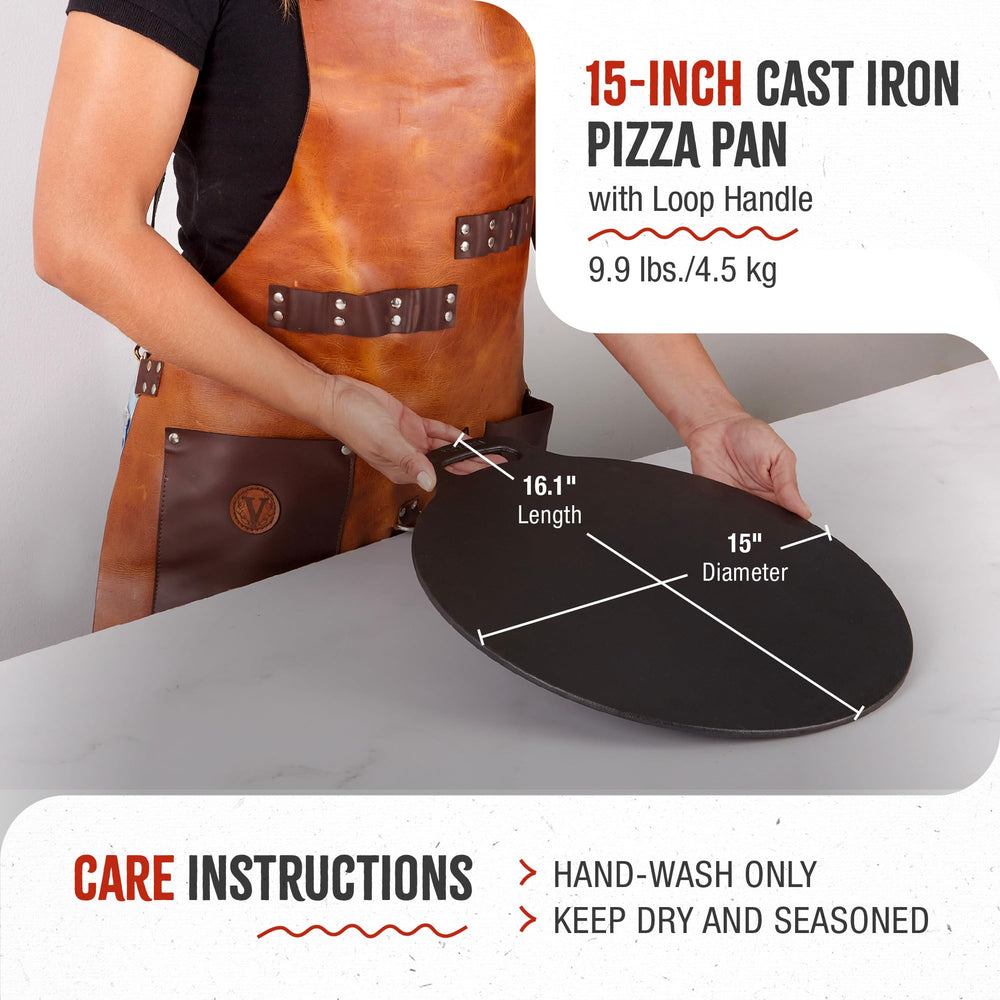 Victoria tawa avec pizza sur table illustrant cuisson uniforme et service