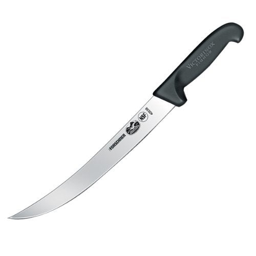 Victorinox Fibrox gros plan de la lame en acier, tranchant durable pour découpes précises