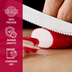 Victorinox ensemble de 6 couteaux disposés illustrant versatilité et rangement