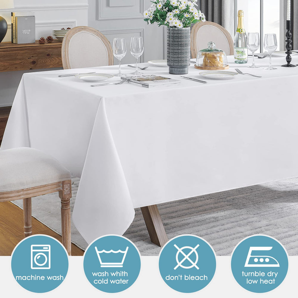 VidaFete comparaison taille montrant nappe couvrant table 6ft et 8ft