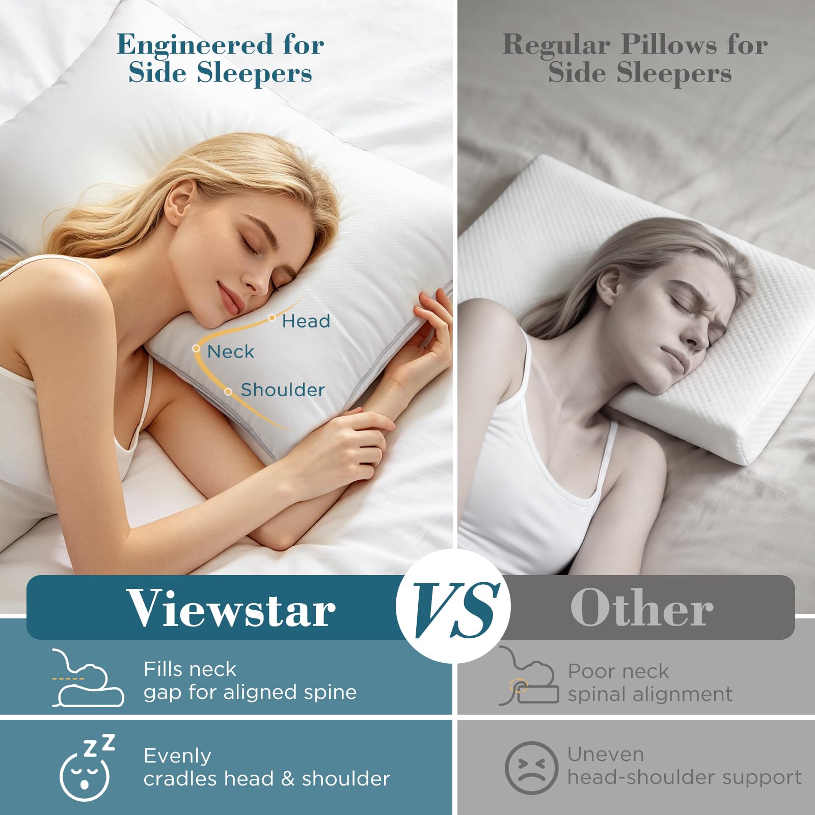viewstar gros plan housse lisse montrant douceur et respirabilité