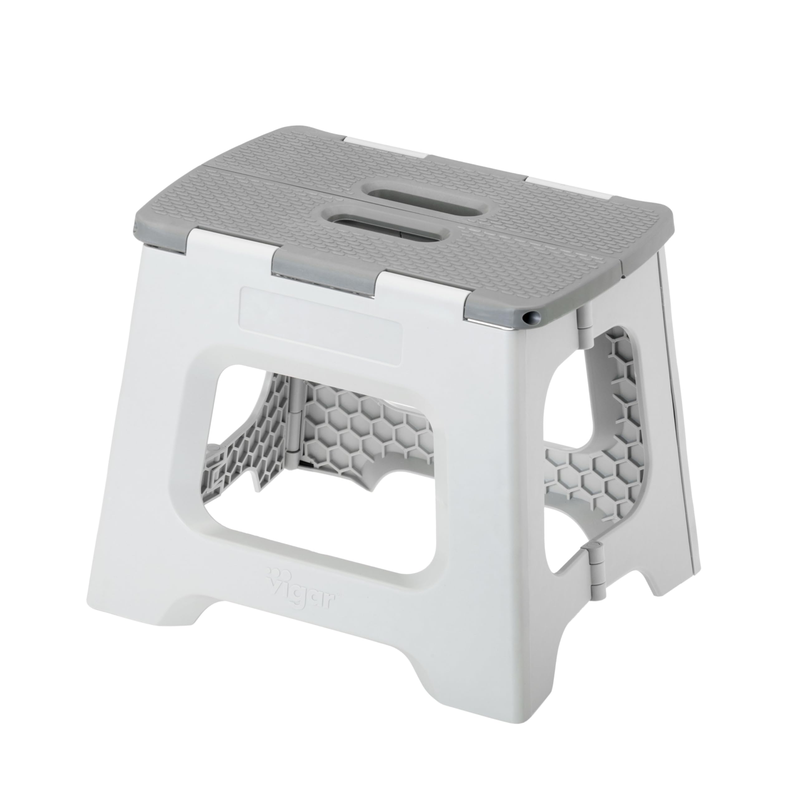 Vigar vue avant du marchepied pliant montrant stabilité et design compact