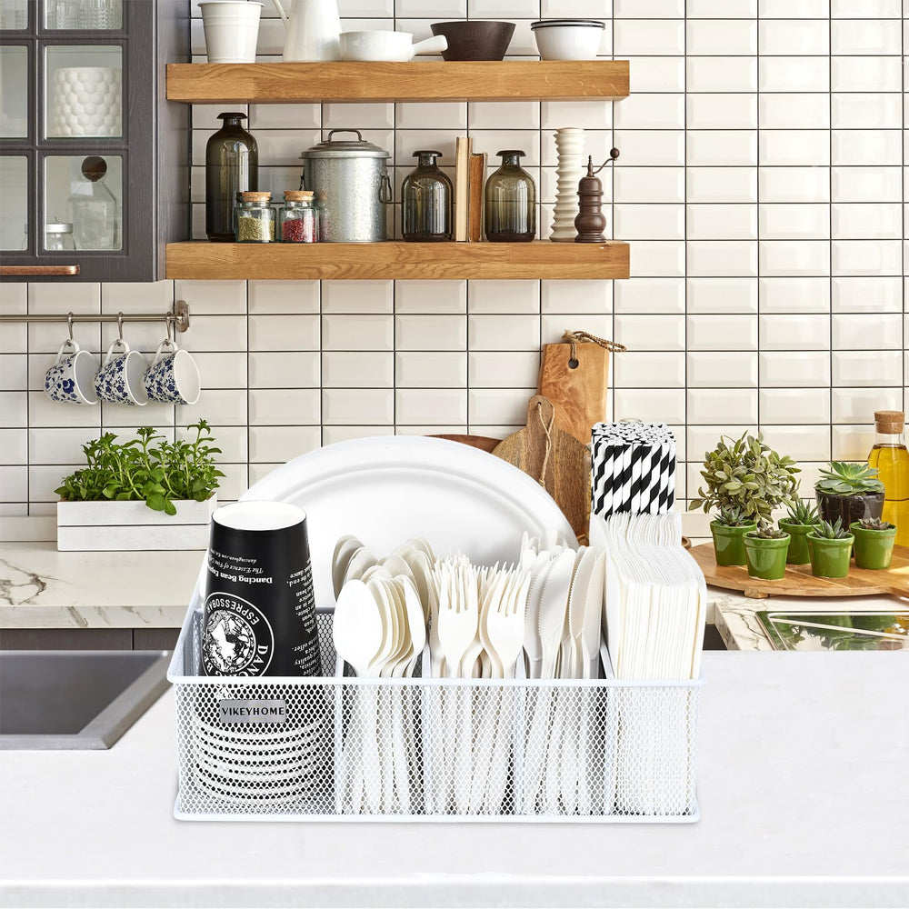 VIKEYHOME plateau avec assiettes et gobelets, service simplifié
