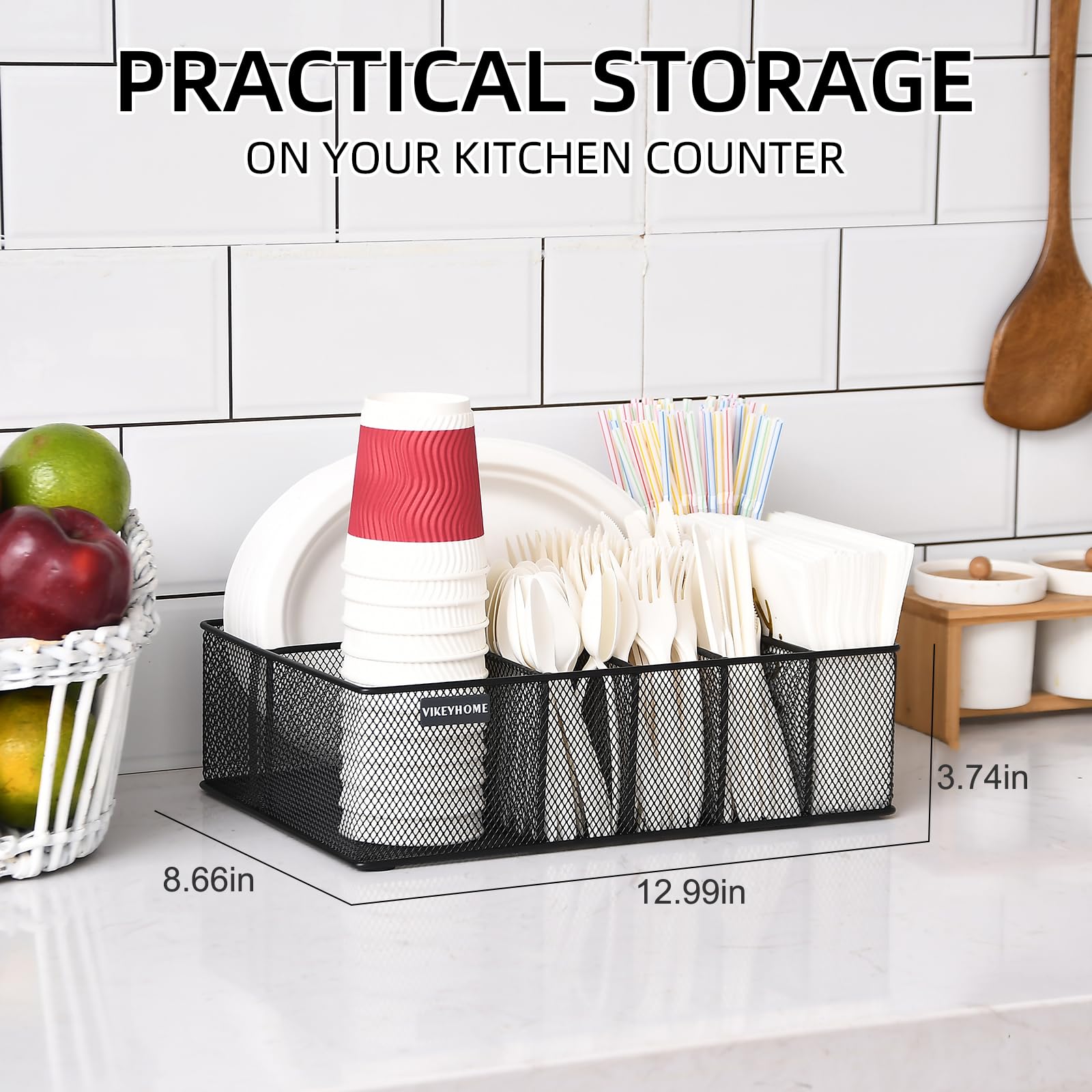 VIKEYHOME organisateur en usage lors d'un pique-nique pour rangement facile