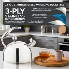 Viking bouilloire détail poignée ergonomique pour prise sûre