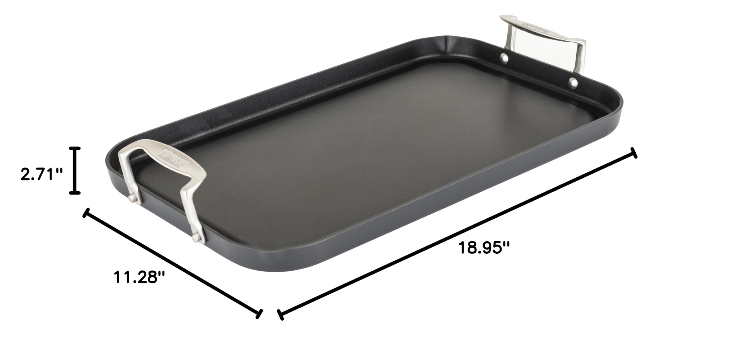 Viking plancha rangée dans four montrant compatibilité oven safe jusqu'à 204°C