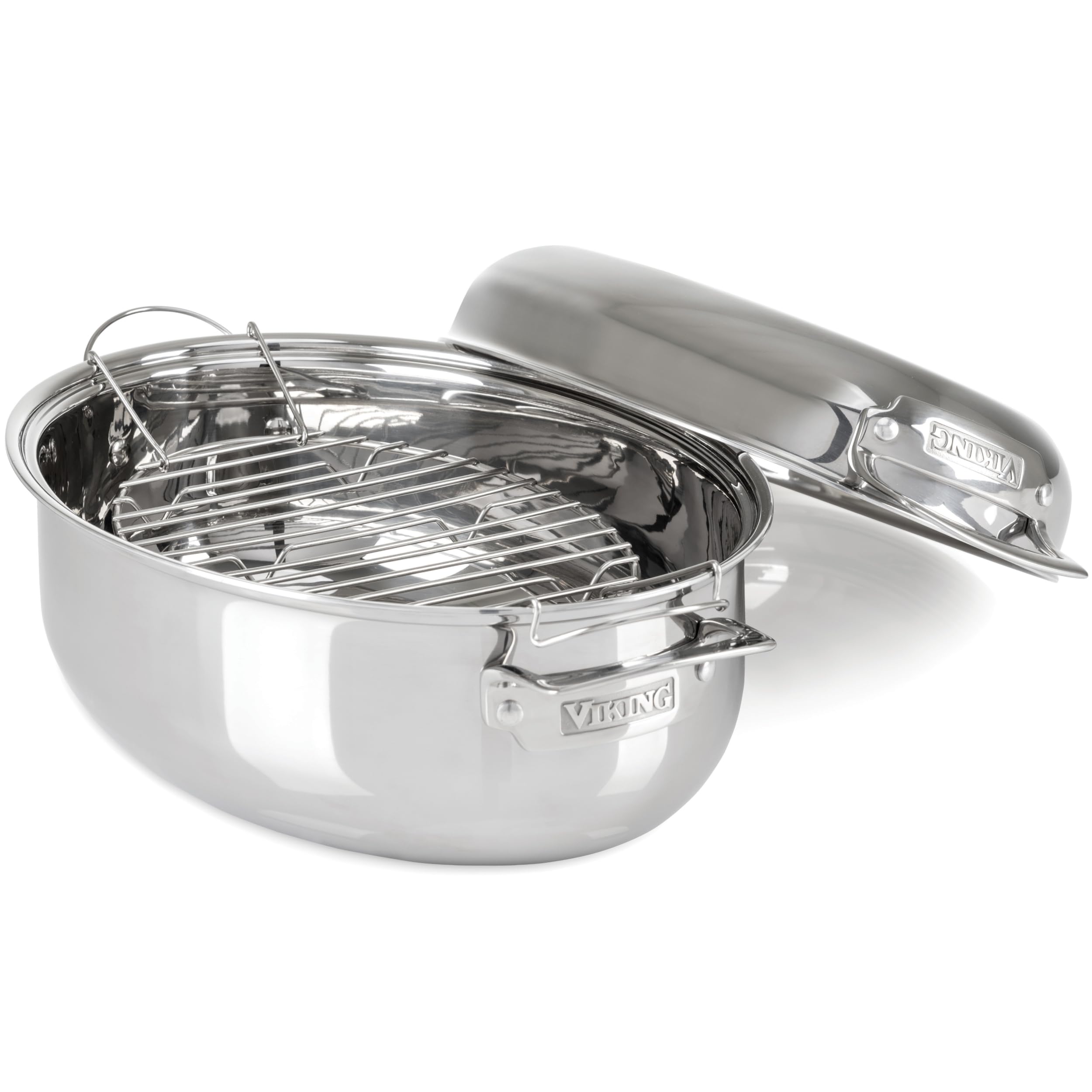 Viking plat rôtissoire ovale vue face bénéfice cuisson uniforme