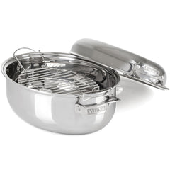 Viking plat rôtissoire ovale vue face bénéfice cuisson uniforme