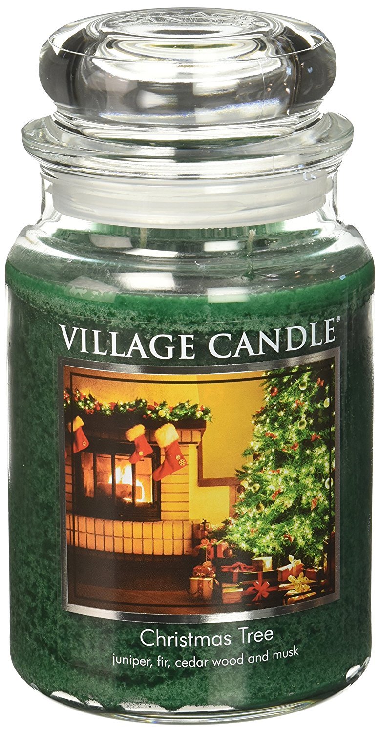 Village Candle vue avant de la jarre verte apportant élégance décorative