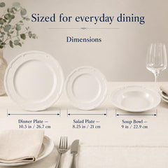 Villeroy & Boch gros plan assiette plate montrant finition crème et robustesse