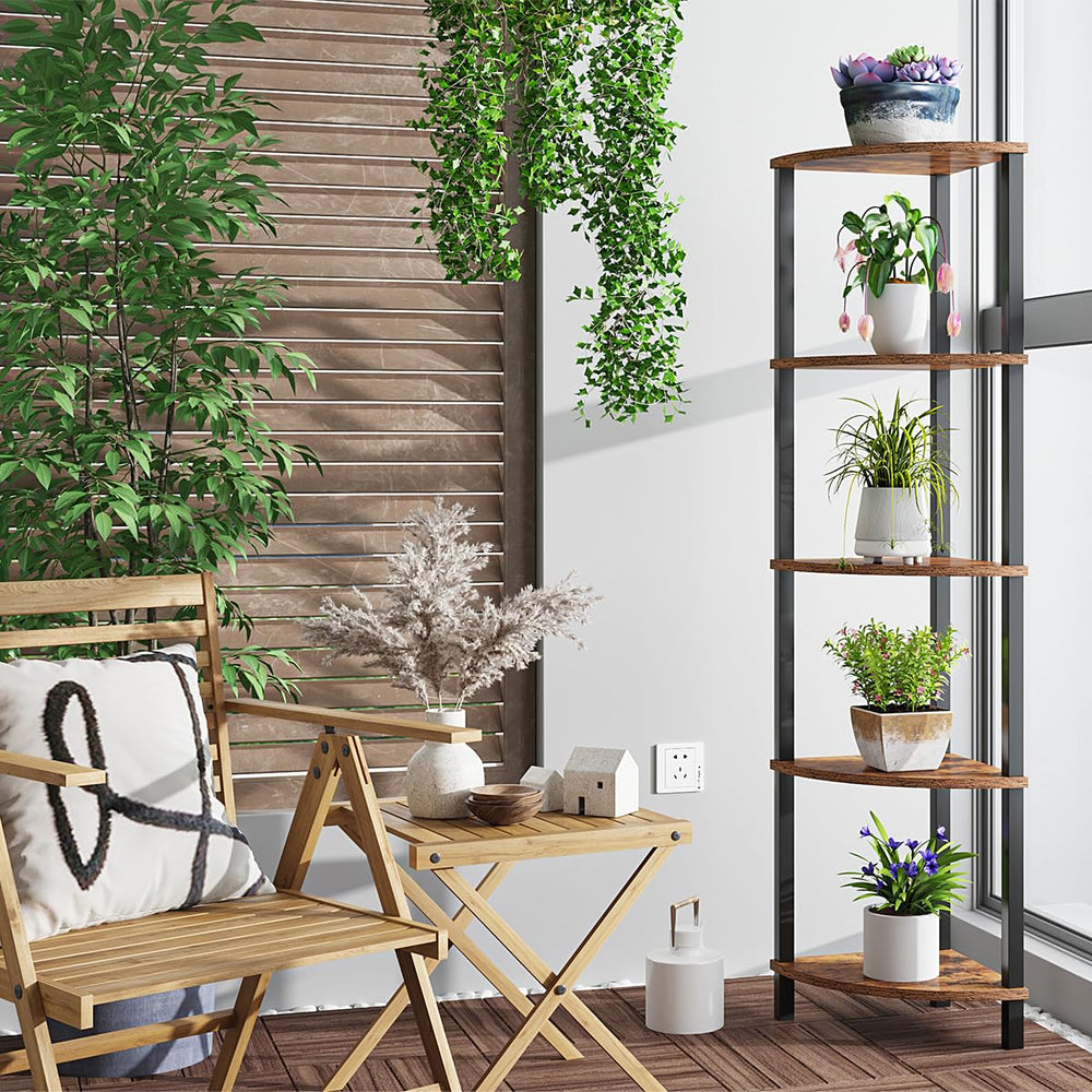 VIMBER étagère garnie de plantes apportant verdure et support sûr
