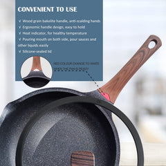 Vinchef détail du manche avec indicateur de chaleur pour cuisson précise