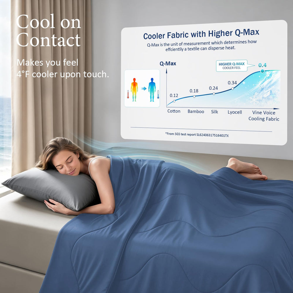 Vine Voice tissu refroidissant en nylon montrant surface fraîche au toucher