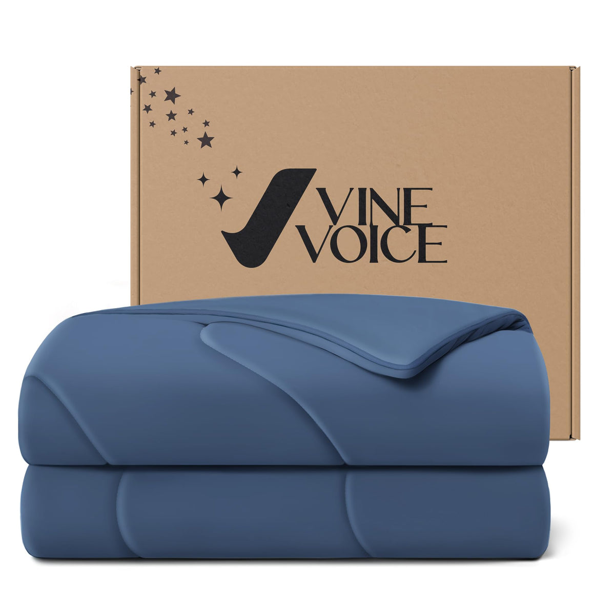 Vine Voice face avant couette Midnight Blue montrant style et fraîcheur