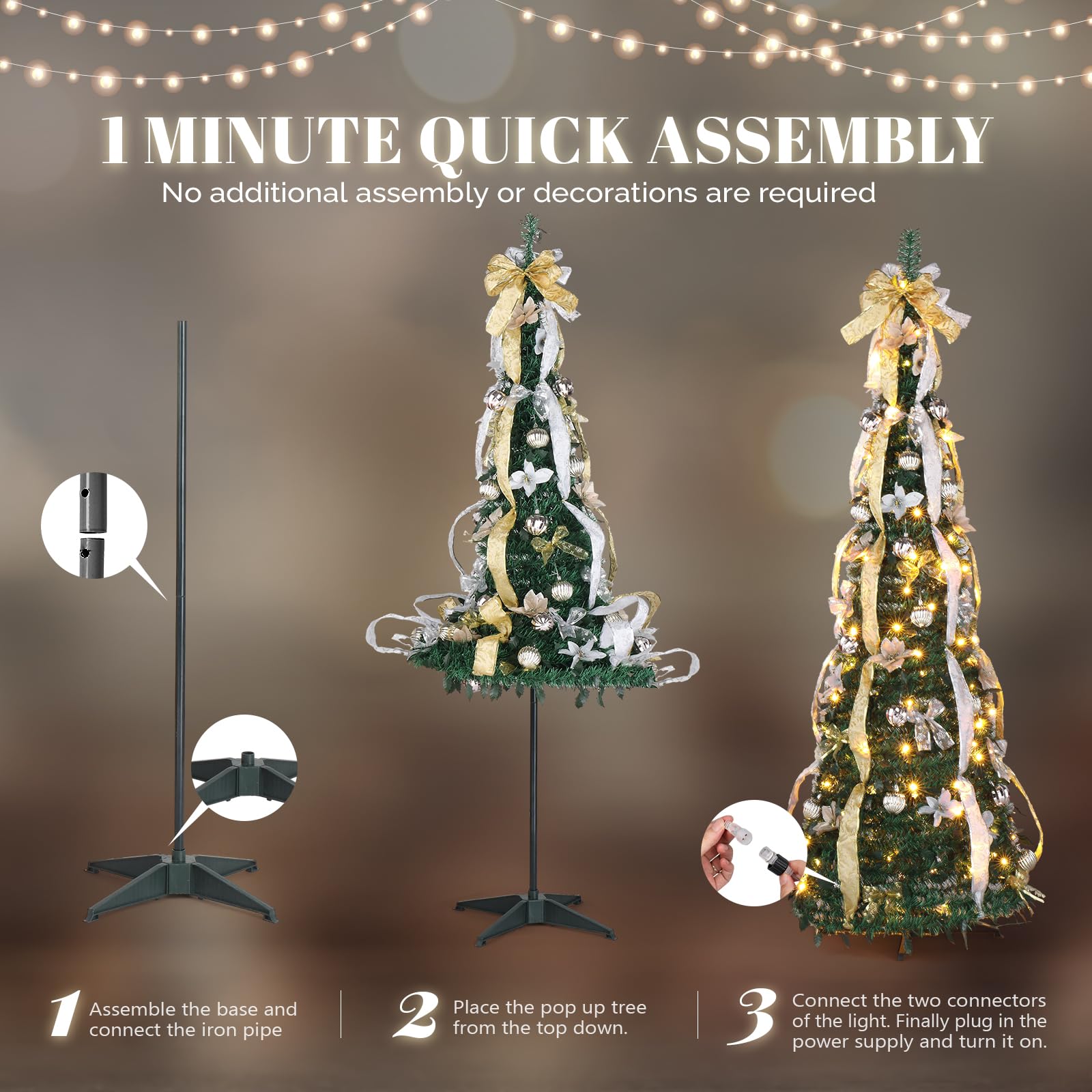 VINGLI sapin pop-up en cours de déploiement pour une installation rapide