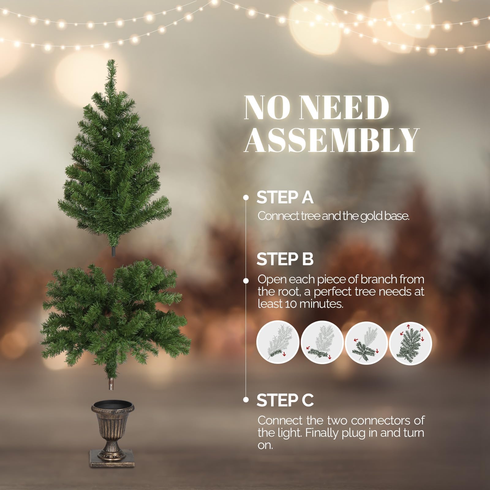 Sapin VINGLI placé dans un salon montrant intégration décorative élégante