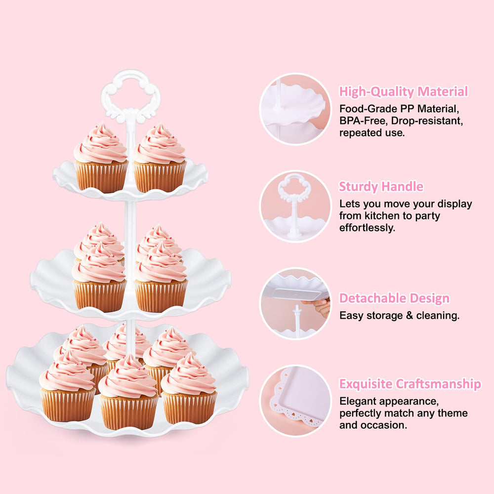 VISCOO plateau rectangulaire garni de cupcakes valorisant présentation professionnelle
