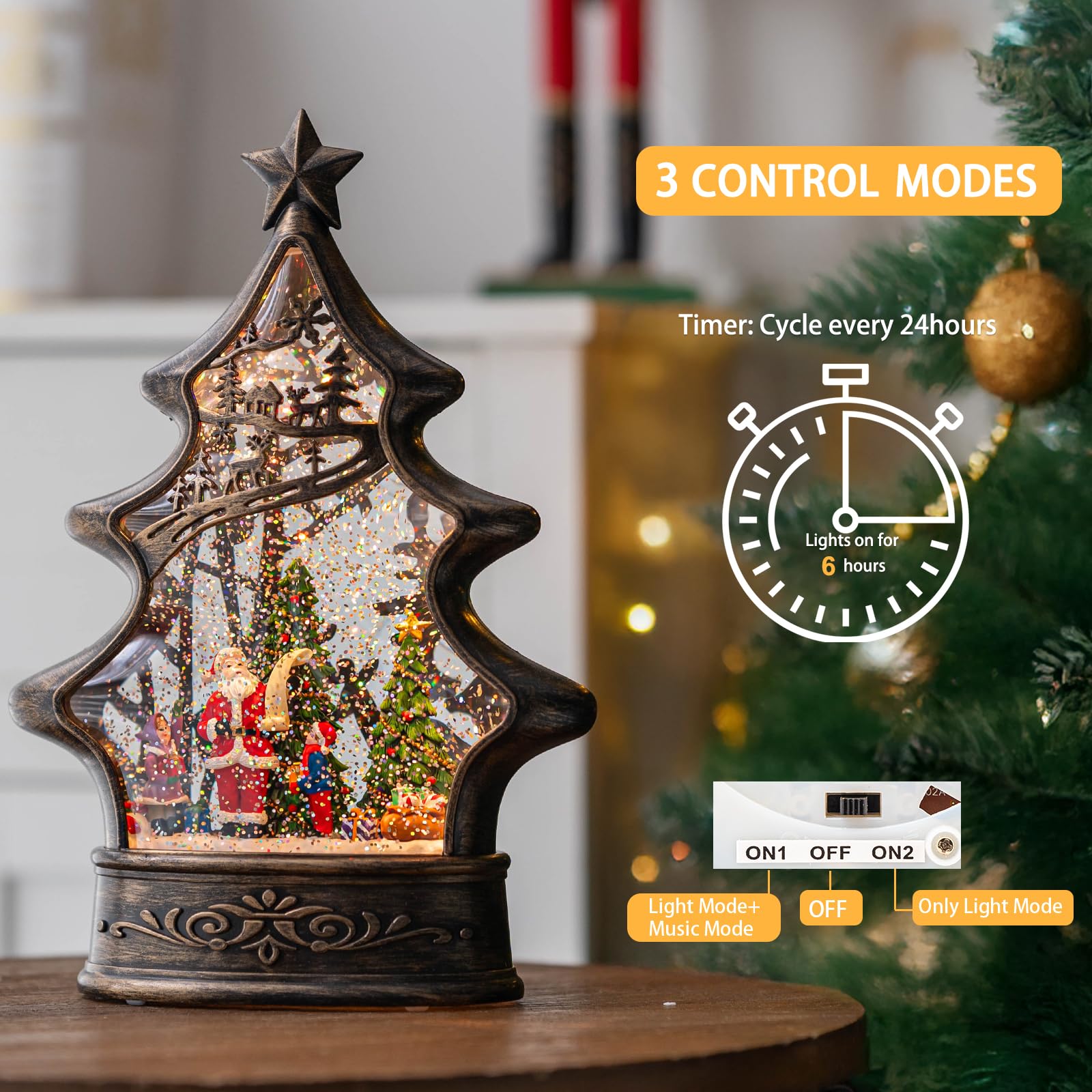 VISFLAIR lanterne allumée ambiance cosy idéale pour salon de Noël