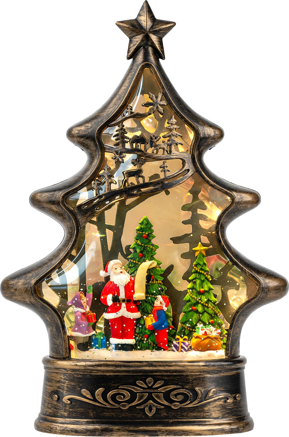 VISFLAIR lanterne face sapin éclairage chaleureux pour décor festif