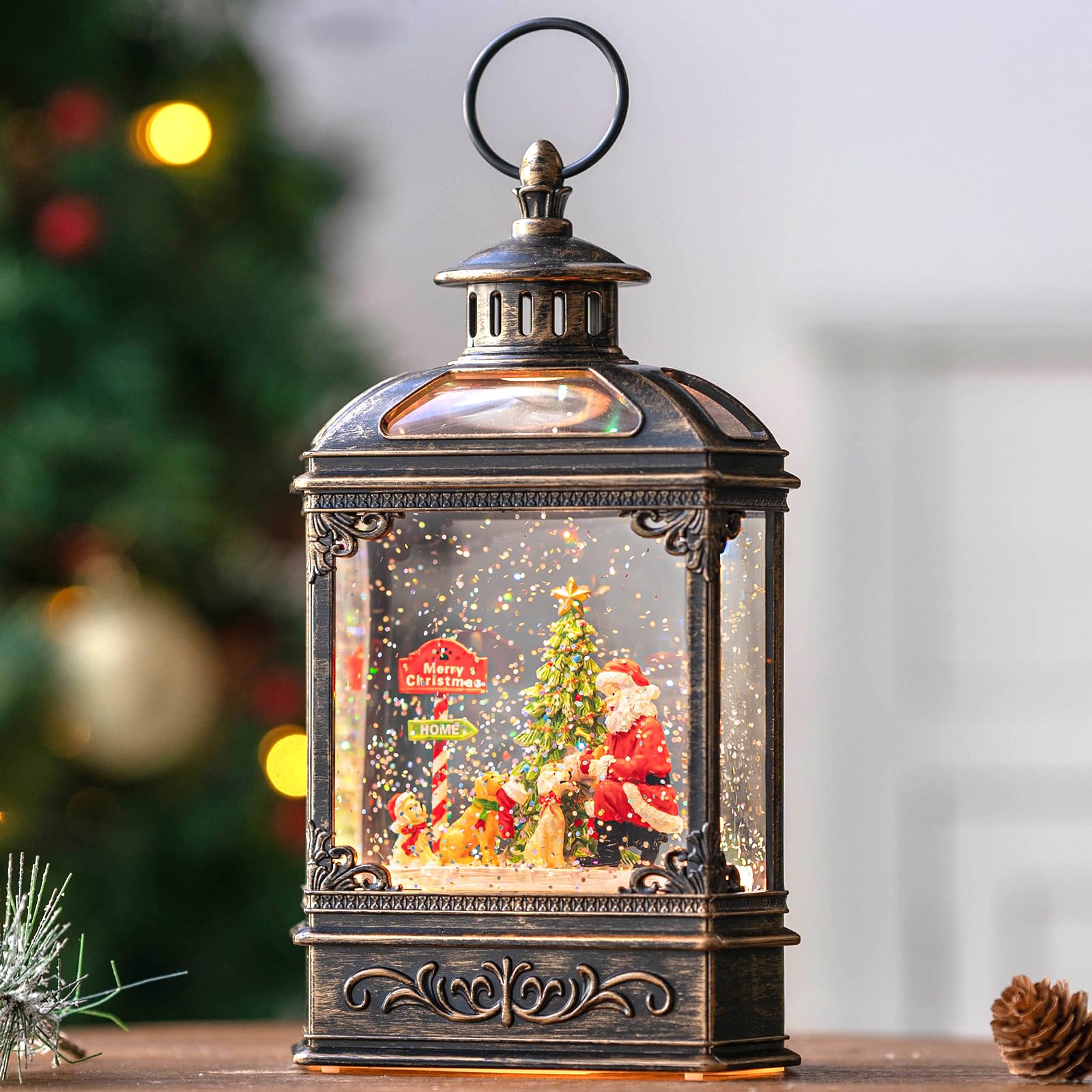 VISFLAIR décor posé sur table de Noël pour une mise en scène festive