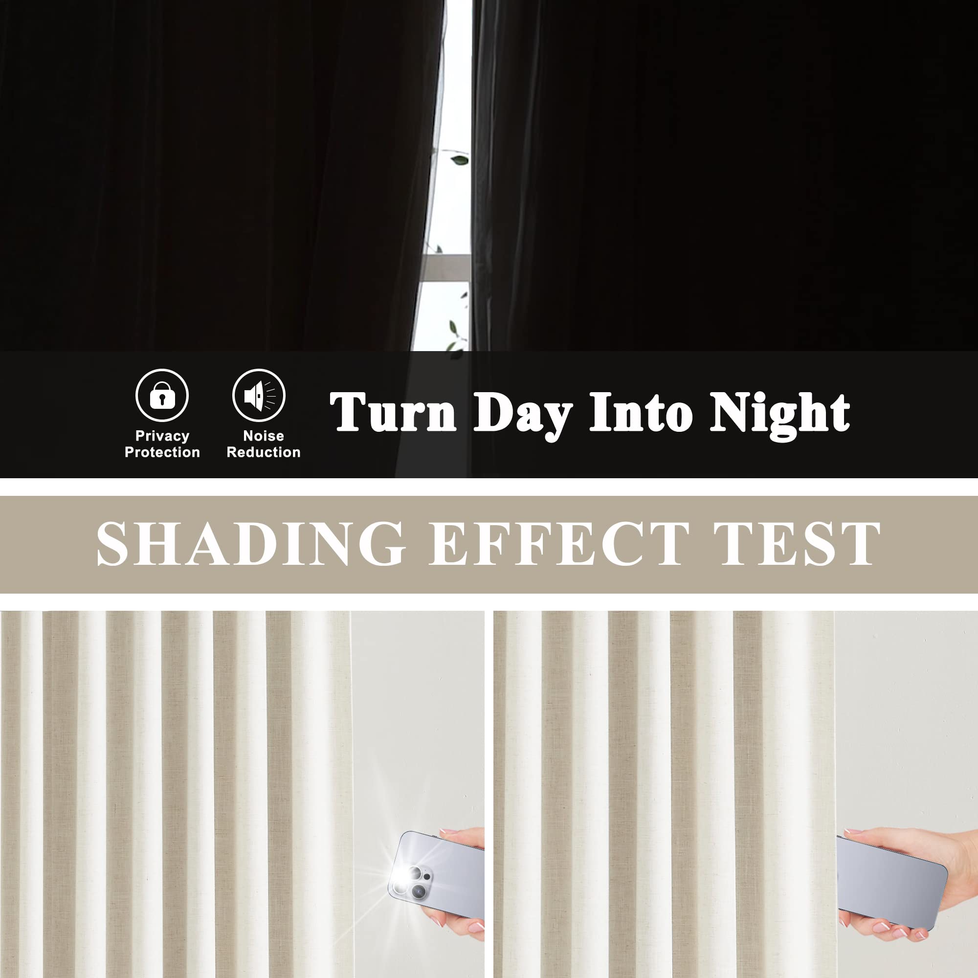Vision Home pièce sombre avec rideau fermé pour obscurité et intimité