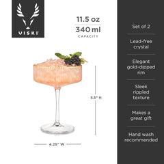 Viski détail du bord doré ajoutant luxe visuel