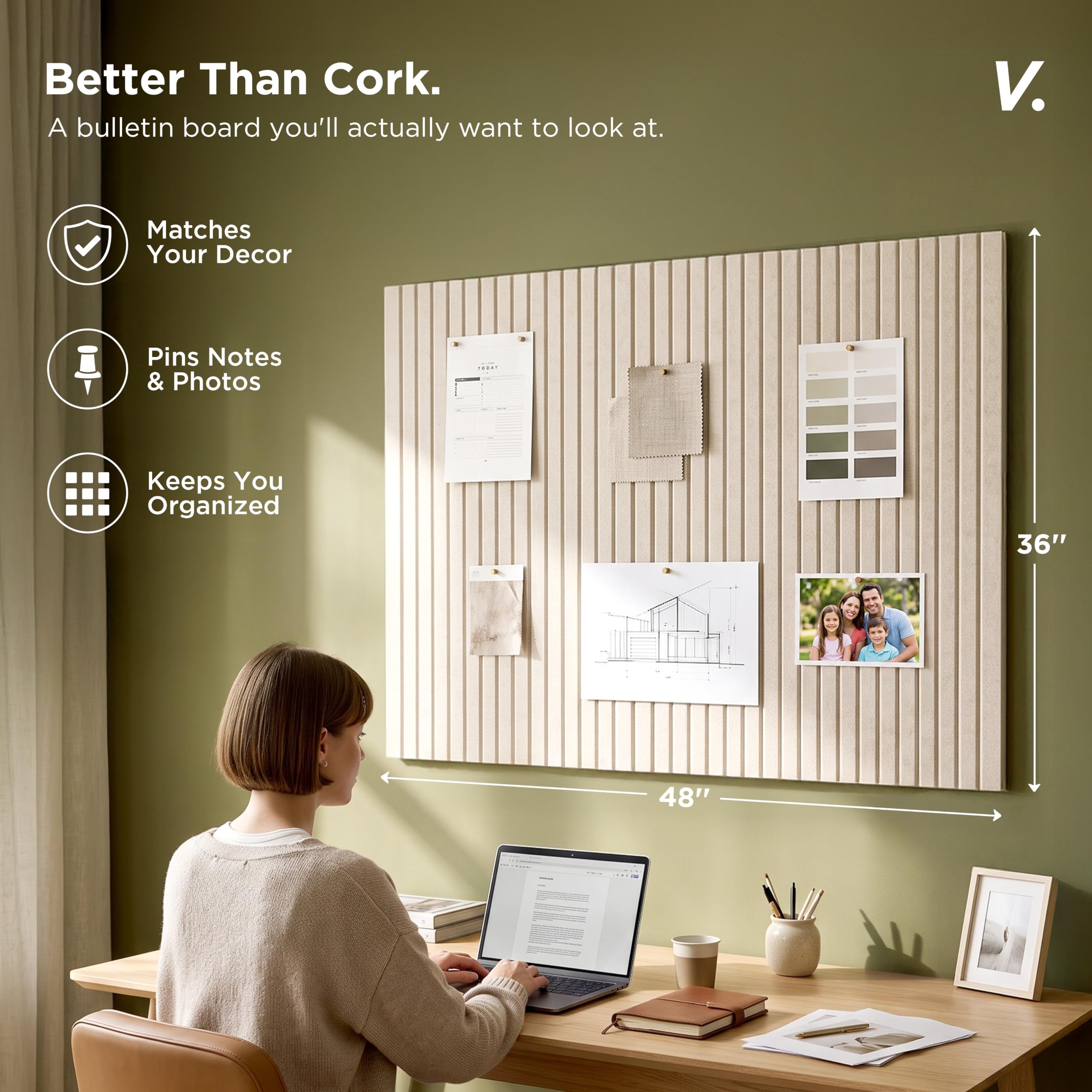 VIVELDA gros plan sur rainures slatted pour rendu esthétique et alignement facile