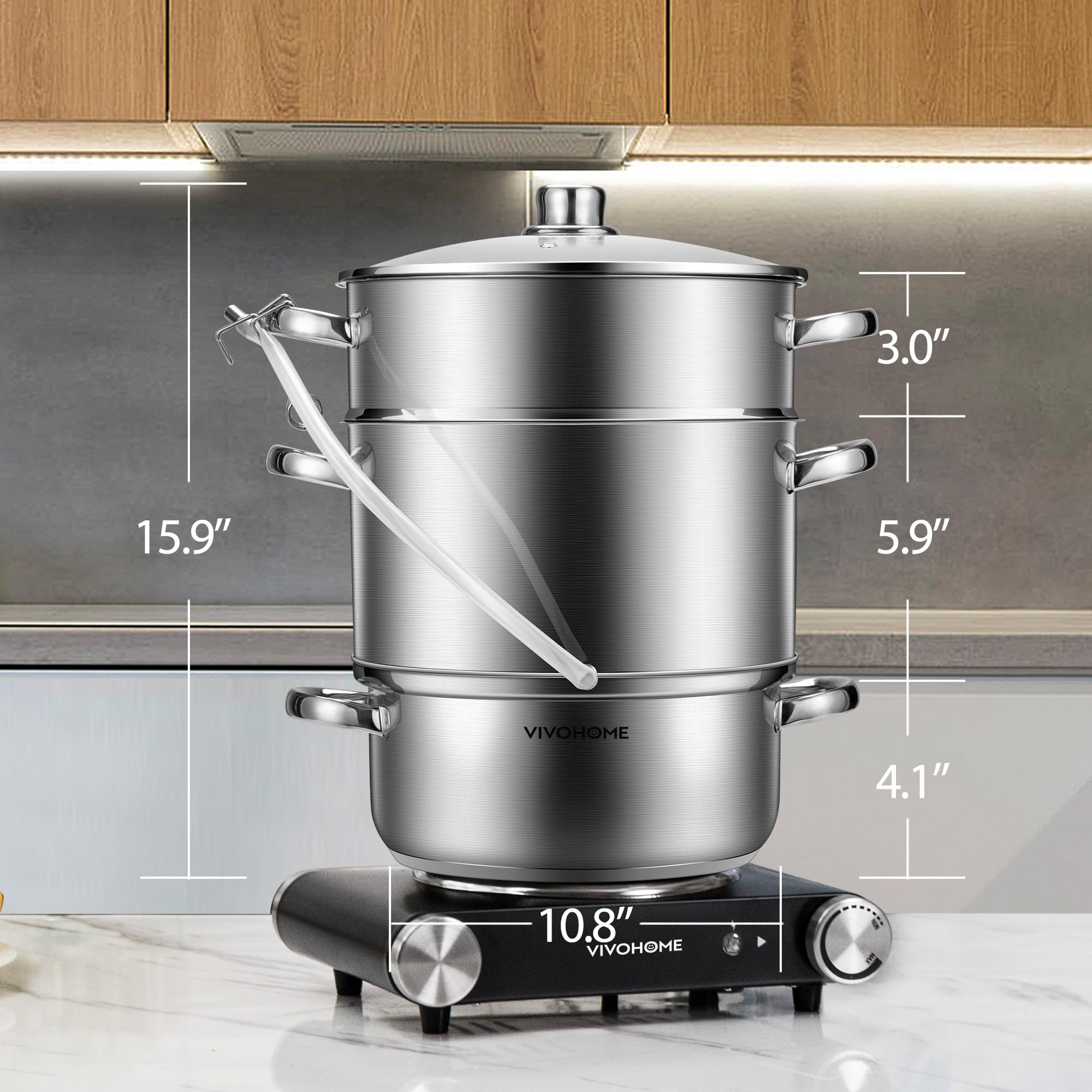 VIVOHOME ensemble en situation sur plaque à induction pour usage quotidien