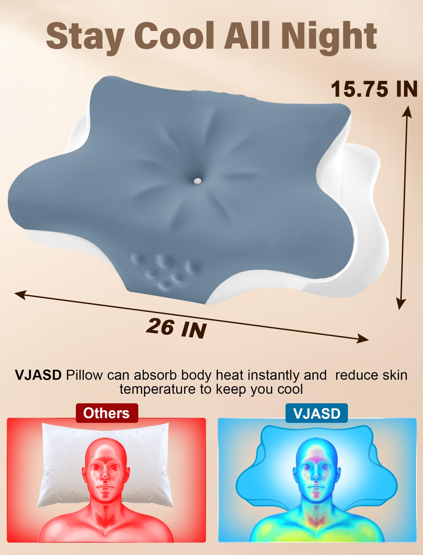 VJASD coupe mousse mémoire montrant densité pour maintien durable