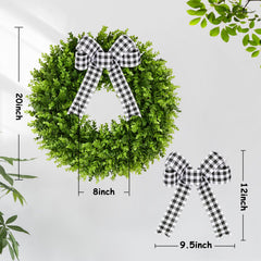 Vlorart gros plan feuillage buis réaliste, aspect naturel durable