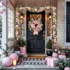 Détail du nœud satin Vofuly rose et or apportant une touche chic