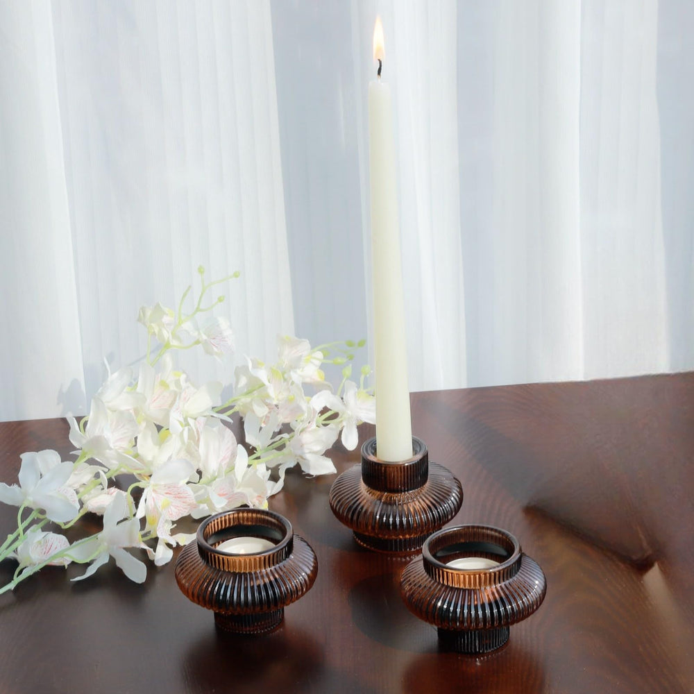 VOHO porte-bougie allumé sur table, donne ambiance conviviale
