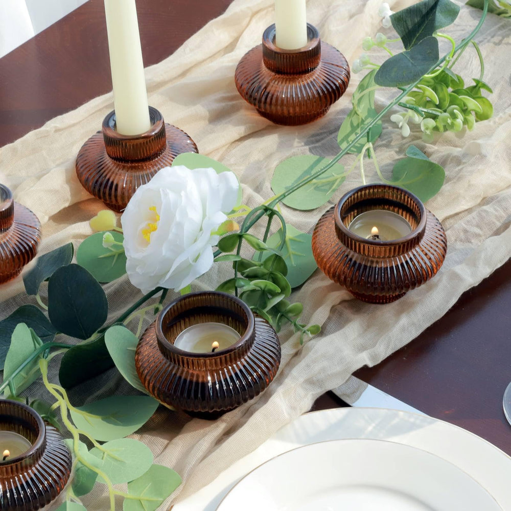 VOHO porte-bougies dans décor automnal, parfait pour centre de table