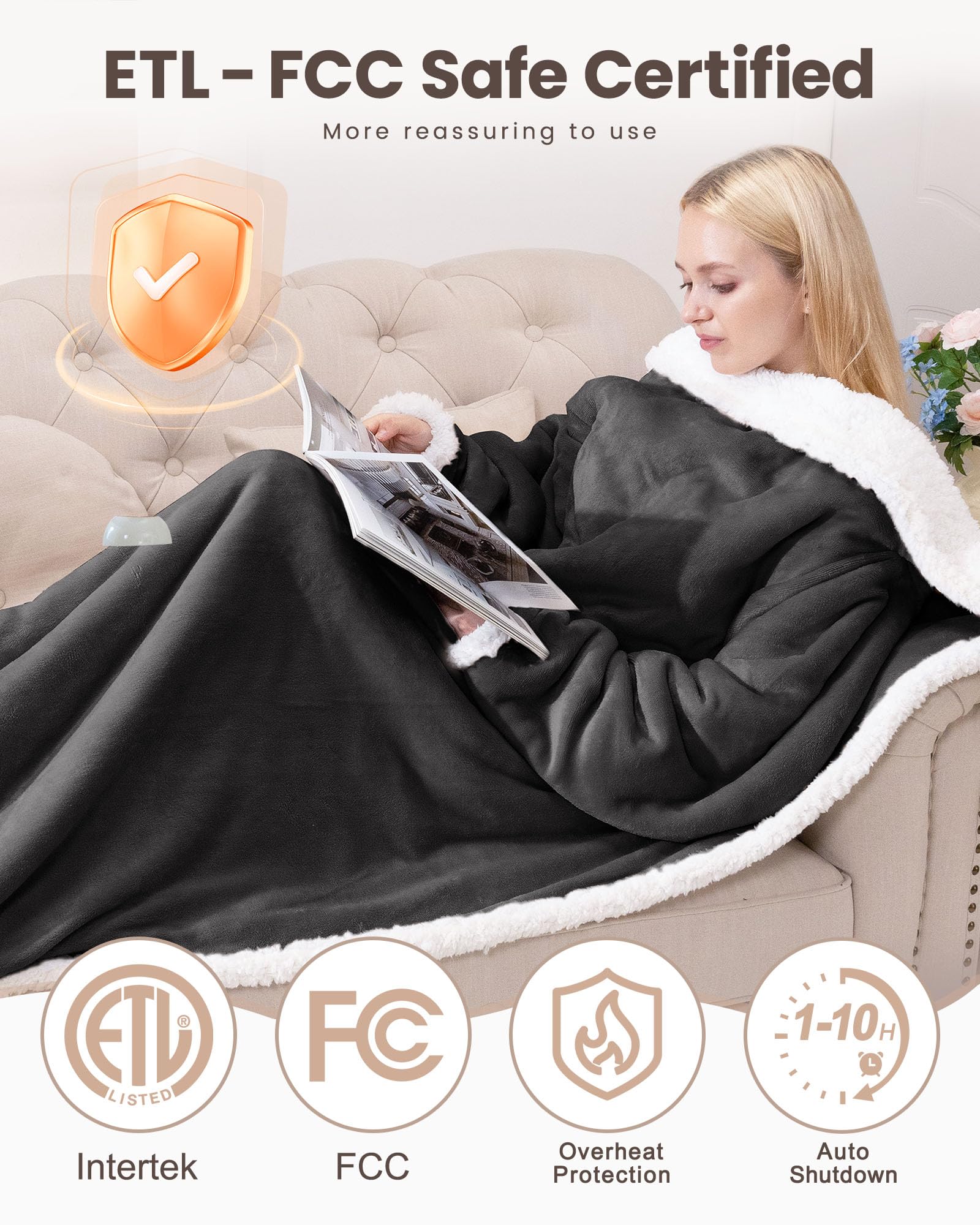 VOLISUN gros plan doublure sherpa 200 GSM offrant chaleur douce et isolation