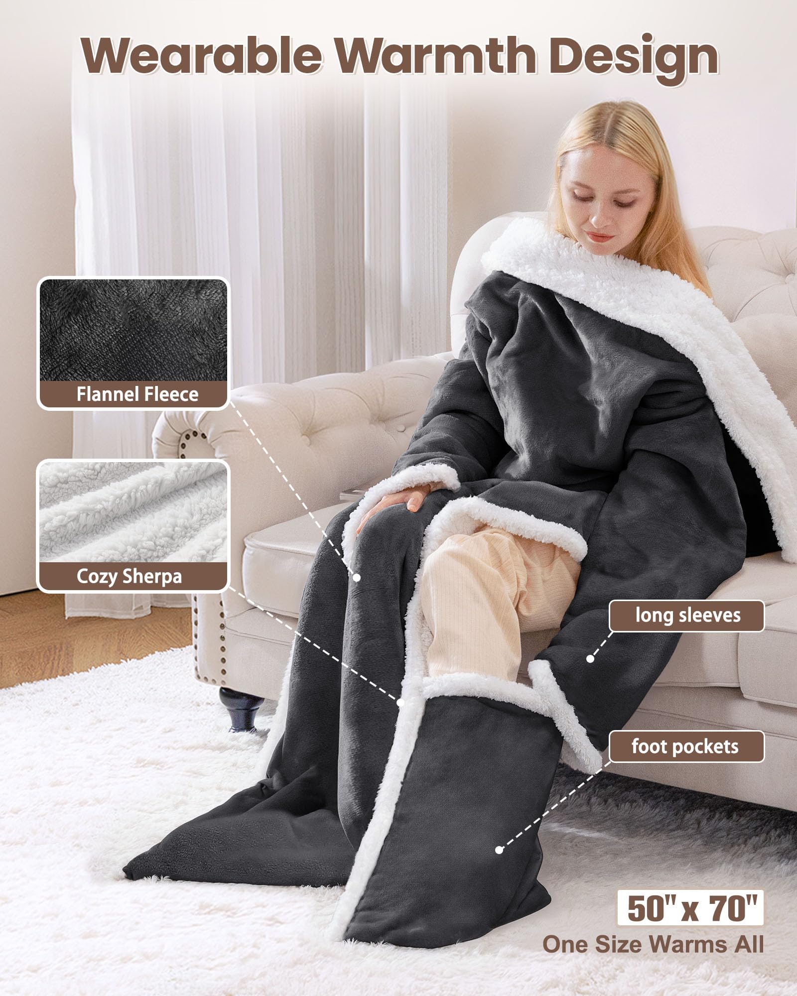 VOLISUN poche pour pieds chauffante en position, garde les pieds au chaud efficacement