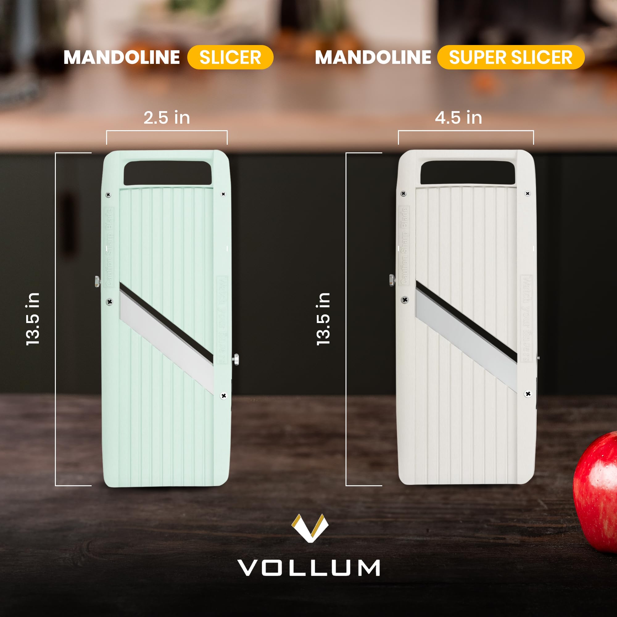 Vollum mandoline rangement plat dans tiroir pour économie d'espace