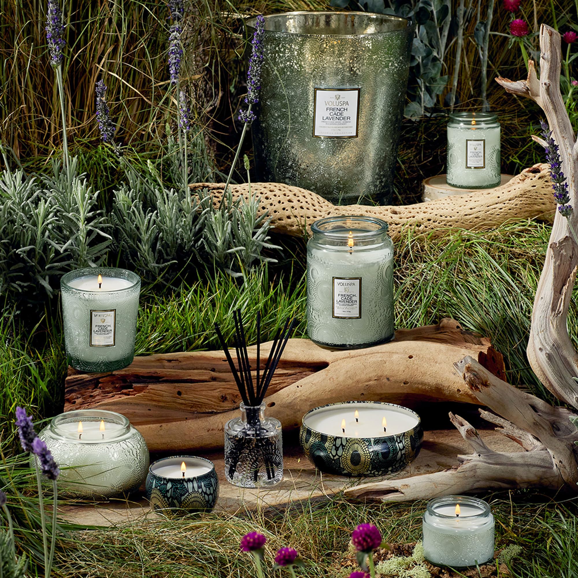 Voluspa bougie emballée en cadeau, présente une option élégante