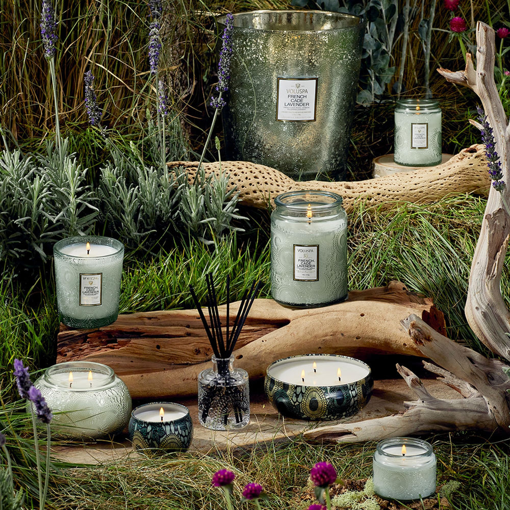 Voluspa bougie emballée en cadeau, présente une option élégante