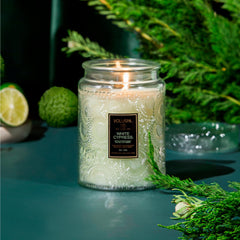 Voluspa gros plan cire de noix de coco montrant texture pure
