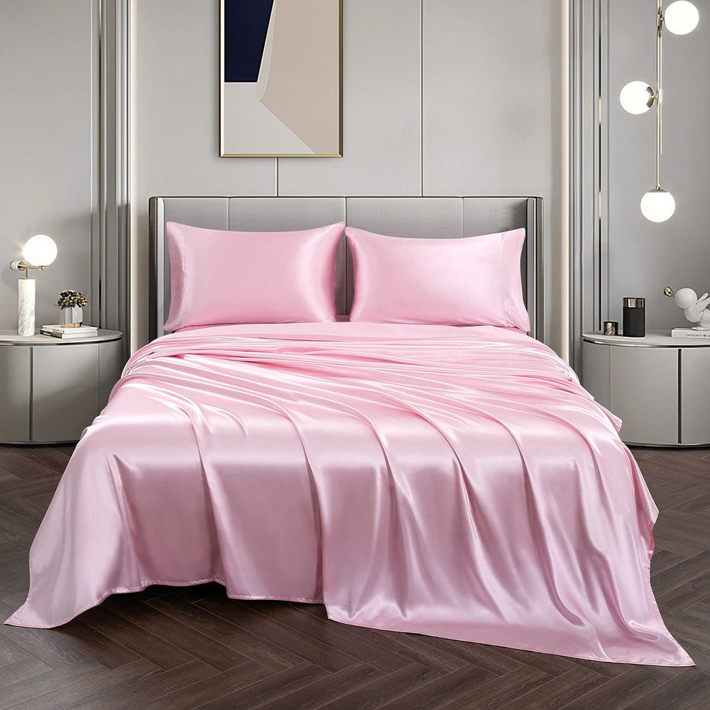 Vonty drap plat et taie posés sur lit offrant look coordonné et net