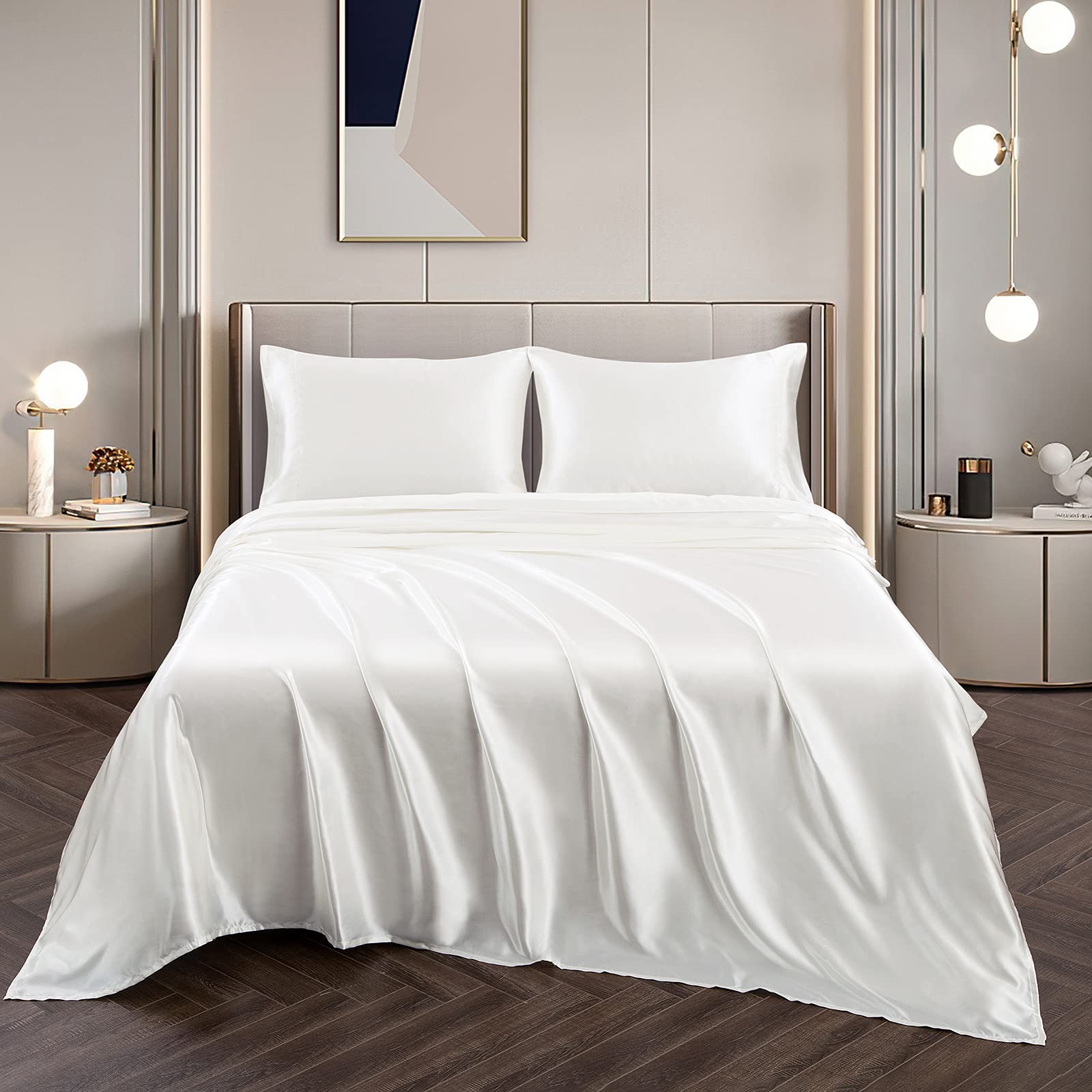Vonty draps en utilisation sur lit pour démontrer tombé et confort visuel