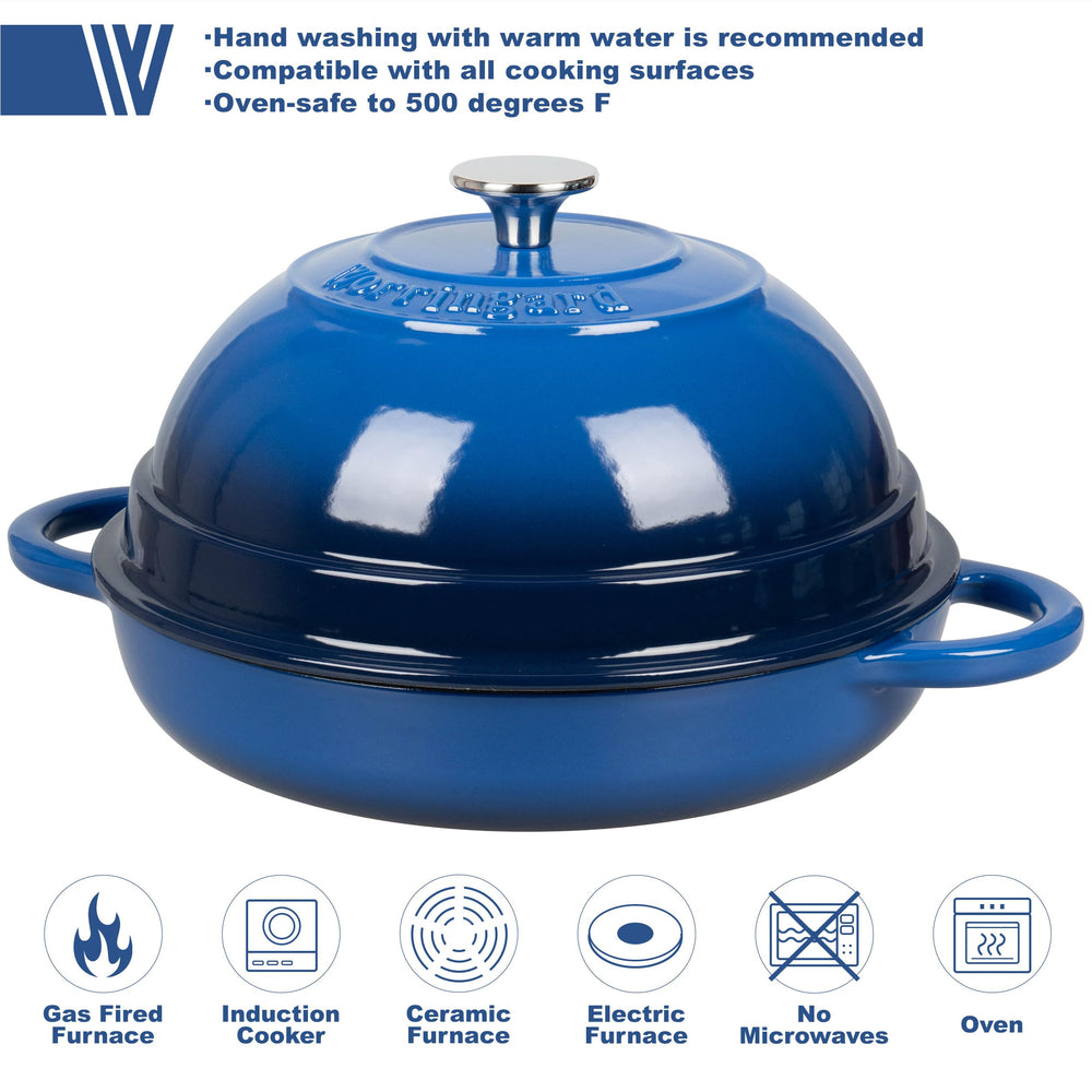VORRINGARD cocotte en fonte utilisée au four, cuisson homogène