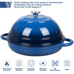VORRINGARD cocotte en fonte utilisée au four, cuisson homogène