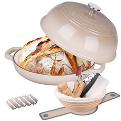VORRINGARD cocotte 6 qt vue de face montrant finition latte et robustesse