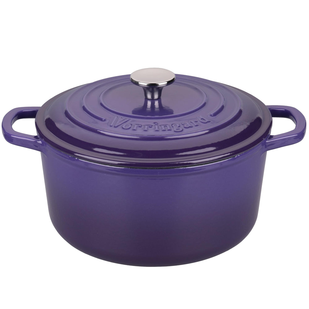 VORRINGARD cocotte face avant violet montrant design et poignées robustes