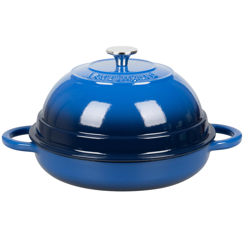 VORRINGARD cocotte bleue vue de face montrant design et finition