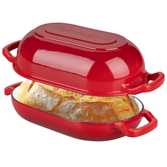 VORRINGARD face avant de la cocotte rouge utile pour cuisson uniforme